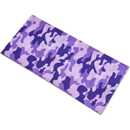 Kids Camo Flexi Tubular Bandana Purple Flat